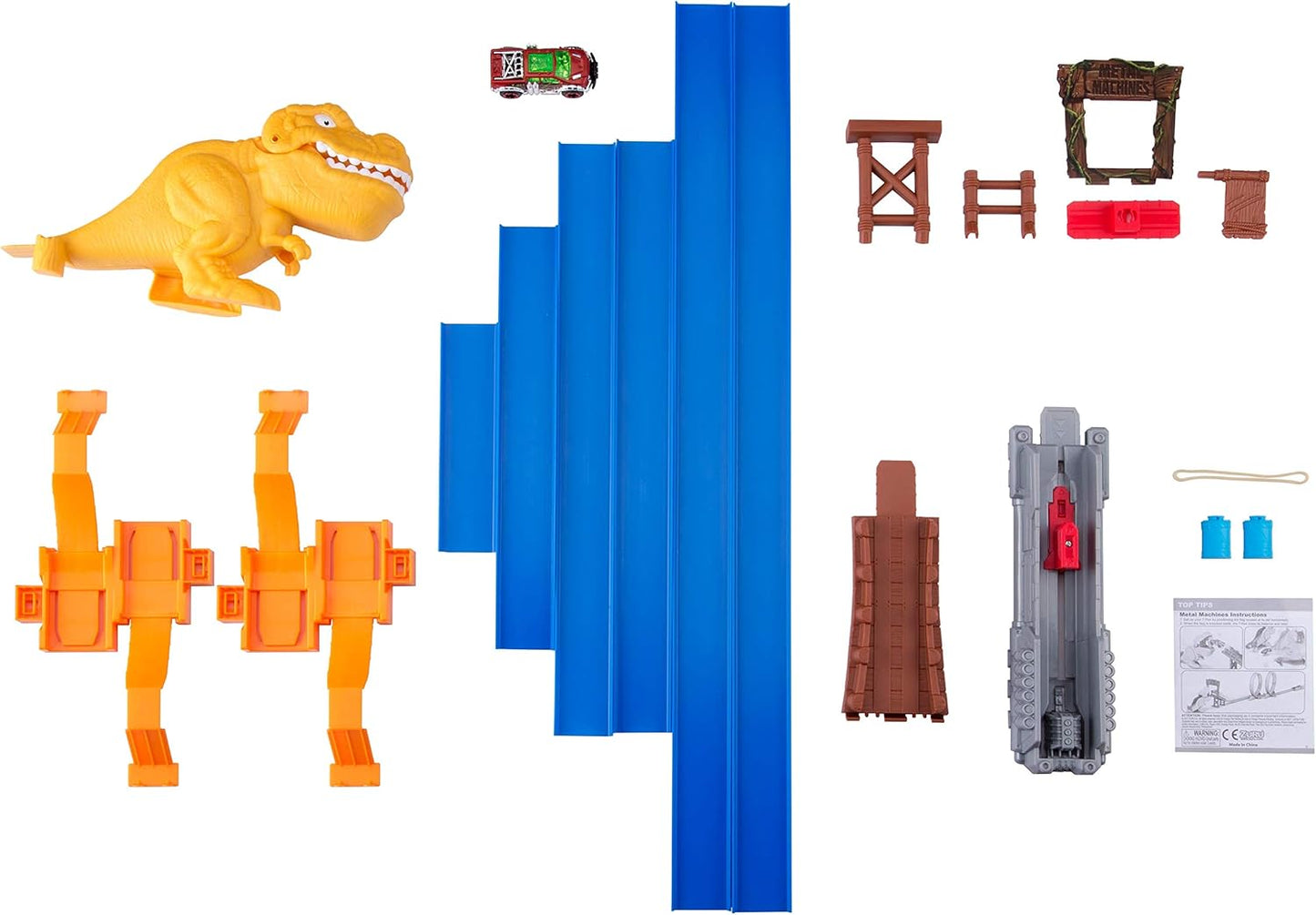 Zuru Metal Machines T-Rex Attack Building Playset with Mini Racing Car