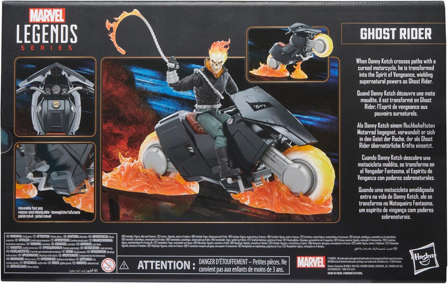 Marvel Legends Series Ghost Rider Anniversary Action Figure with Motorcycle