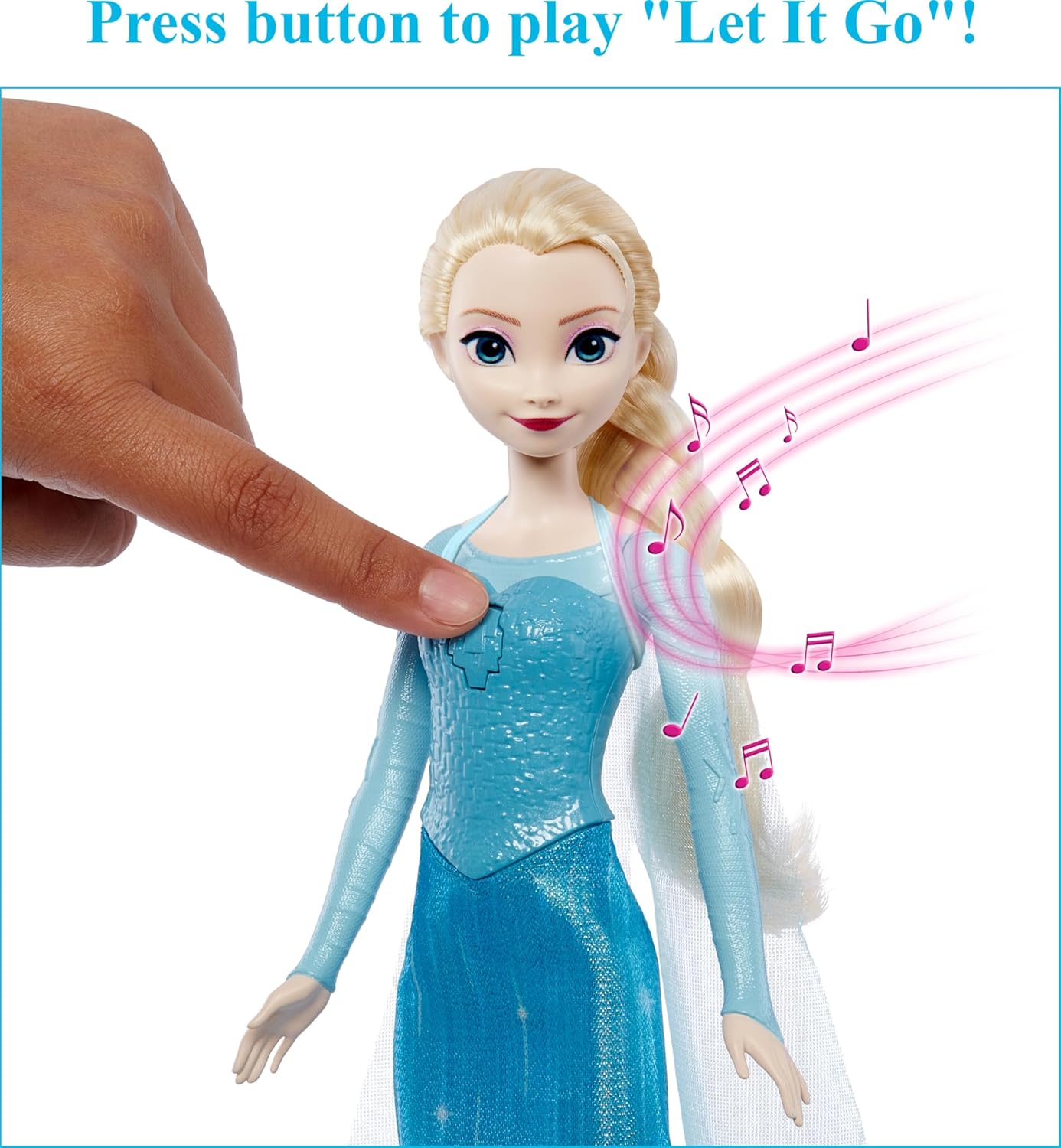 Mattel Disney Frozen Toys, Singing Elsa Doll in Signature Clothing, Sings “Let It Go”