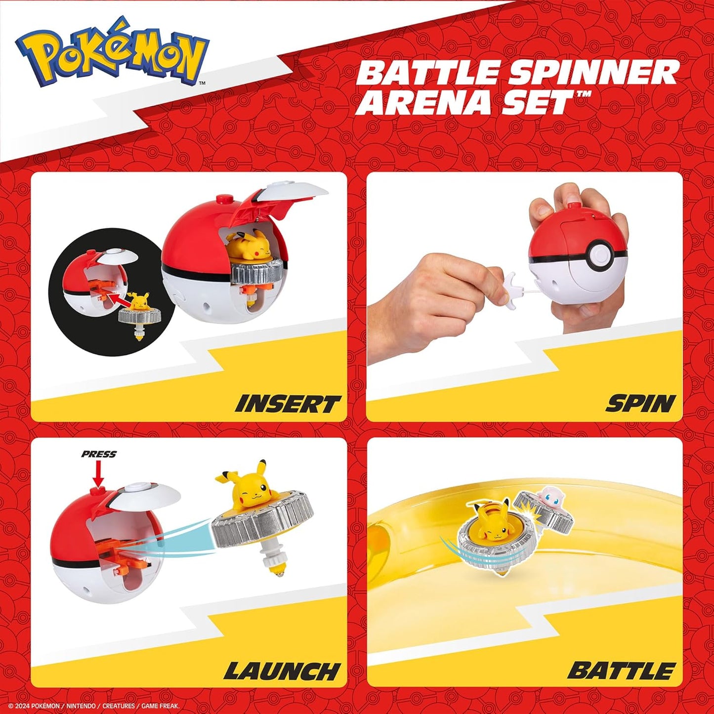 Pokémon Battle Spinner Arena Set - Pikachu & Mew