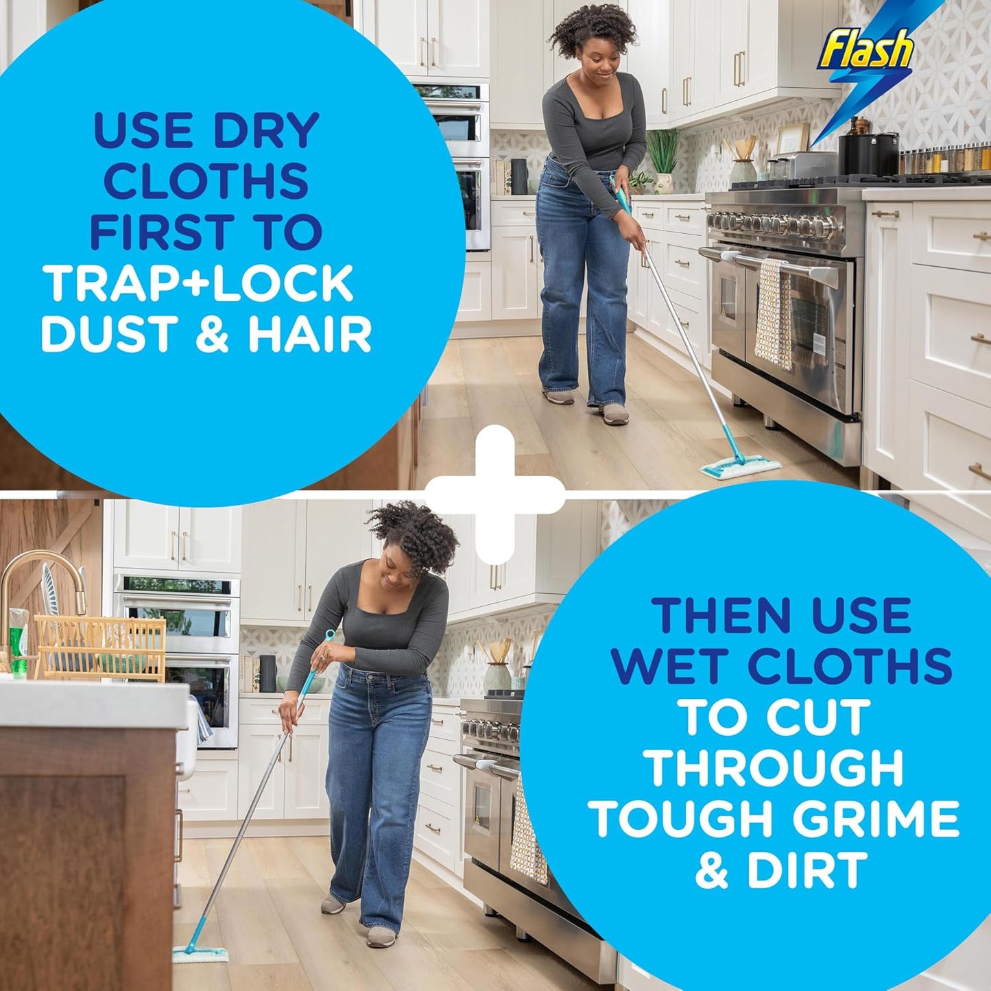 Flash Speedmop Starter Kit (1 Mop, 16 Dry & 8 Wet Refills) | Floor Cleaner