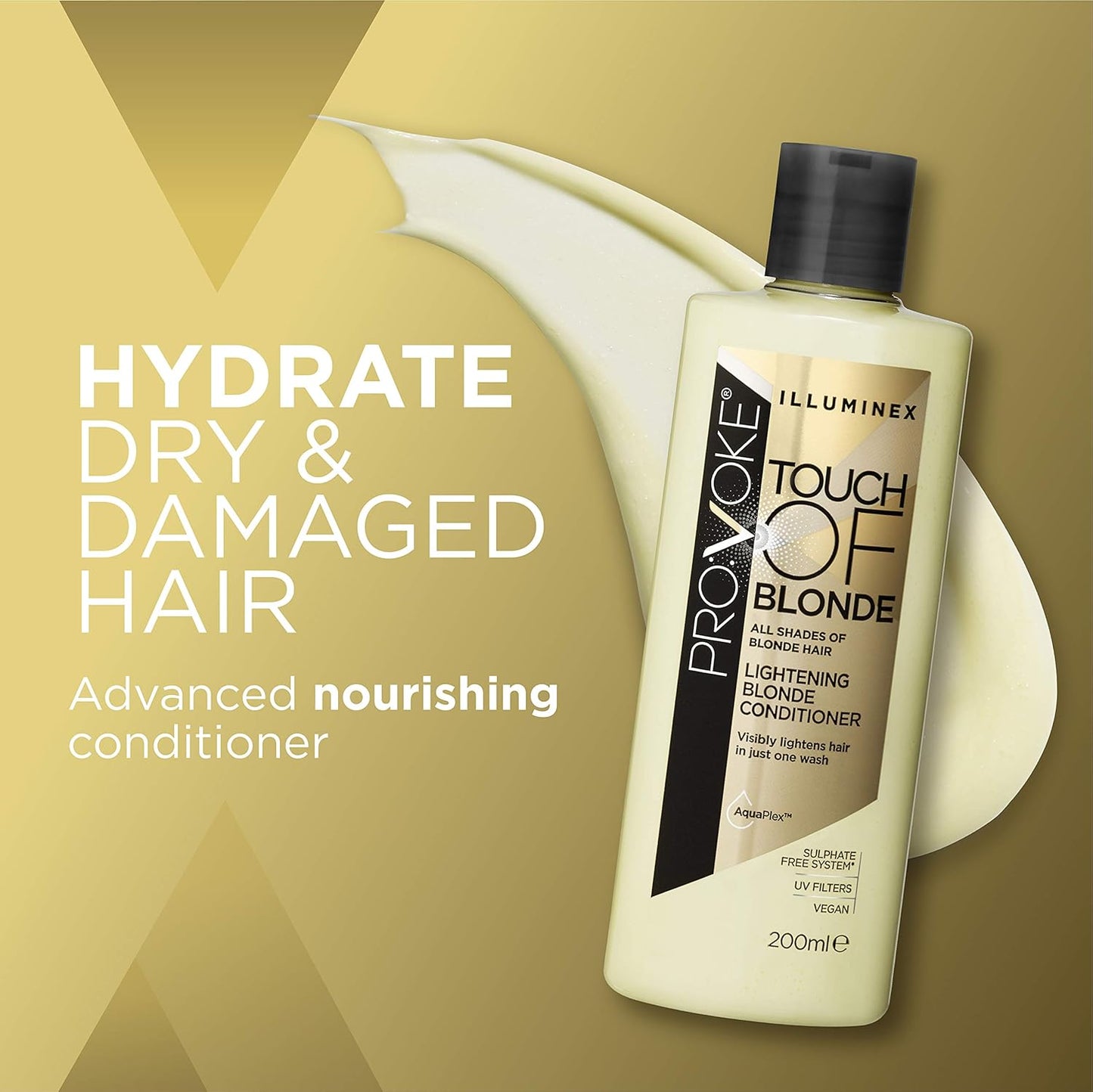 PROVOKE Illuminex Touch of Blonde Lightening Blonde Shampoo and Conditioner Duo Pack 200ml