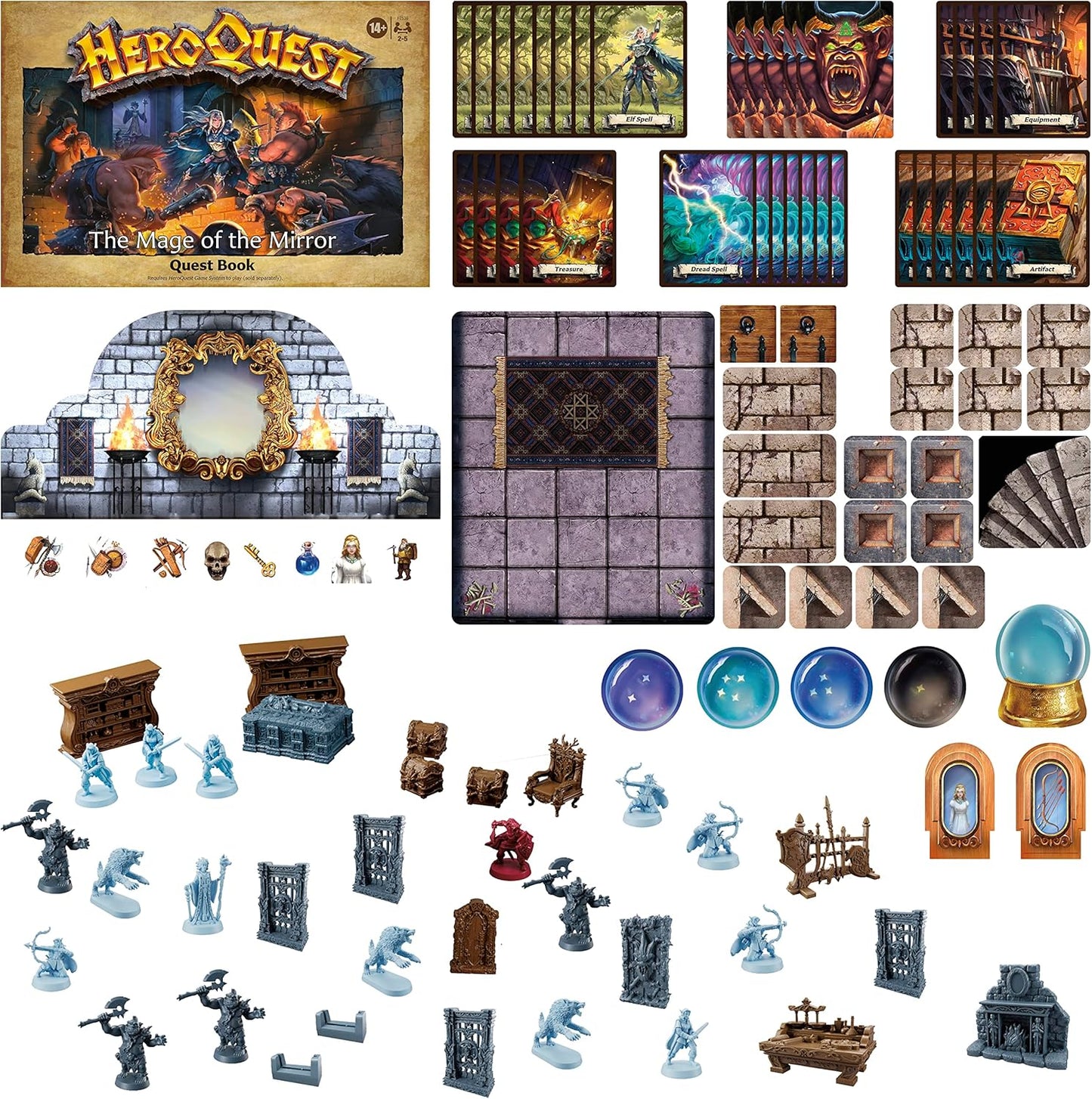 Avalon Hill HeroQuest The Mage of Mirror Quest Pack, Roleplaying Game, Requires System to Play