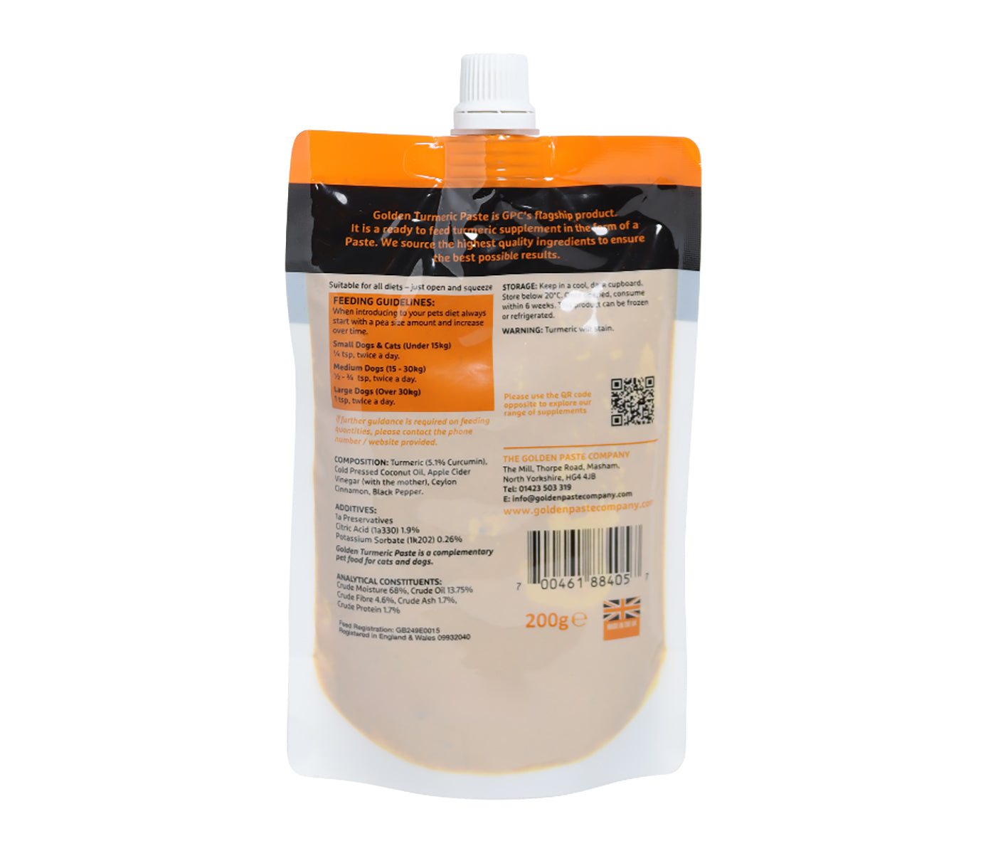 The Golden Paste Company Golden Turmeric Paste for Dogs 200g
