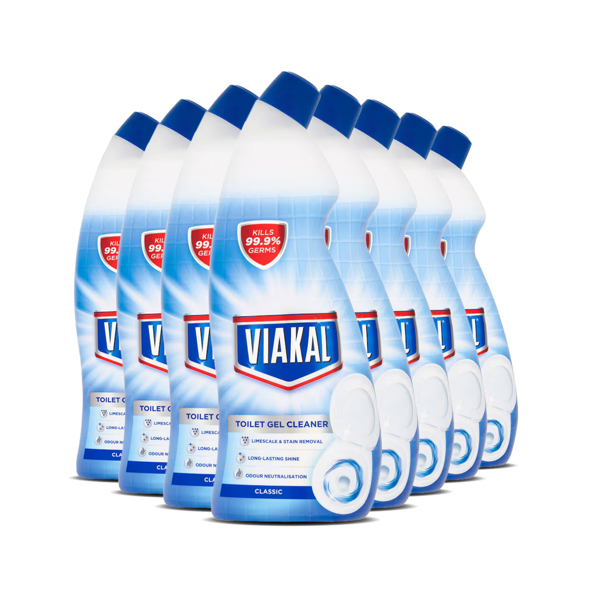 Viakal Toilet Gel Cleaner Classic 750ml - Pack of 8