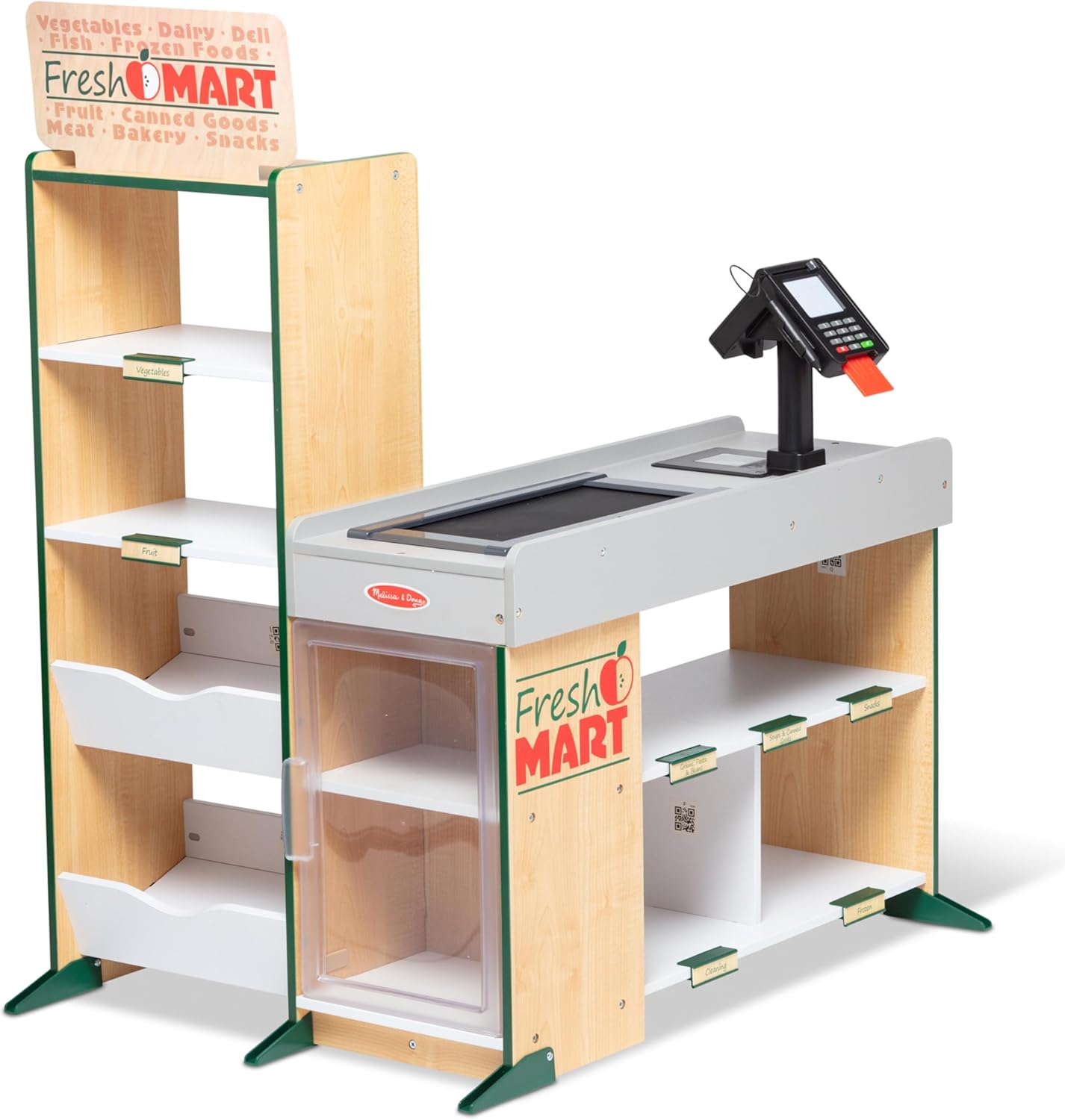 Melissa & Doug Grocery Store Playset & Toy Till Cash Register with Scanner & Conveyor - Edward Leonard Conroy Ltd