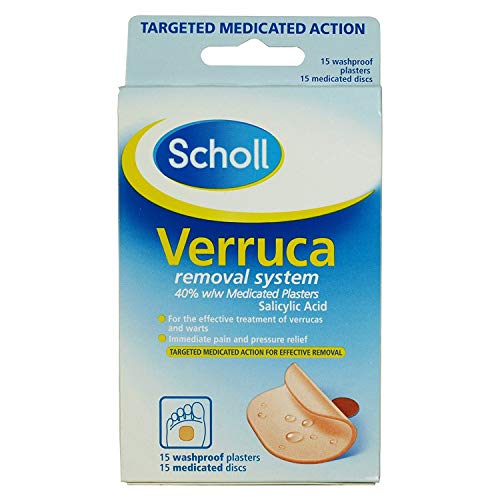 Scholl Verruca Removal System - 15 Washproof Plasters & Medicated Discs - Edward Leonard Conroy Ltd