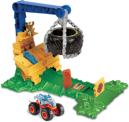 Hot Wheels Monster Trucks Rhinomite Chargin’ Challenge Playset - Edward Leonard Conroy Ltd