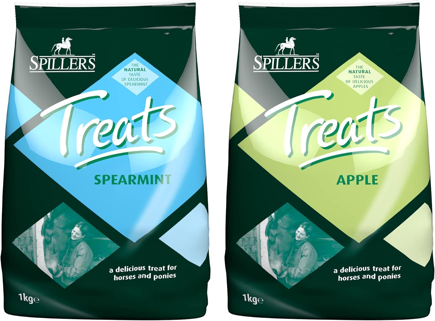 Spillers Horse Treats 2 Pack – Apple 1kg and Spearmint 1kg - Edward Leonard Conroy Ltd
