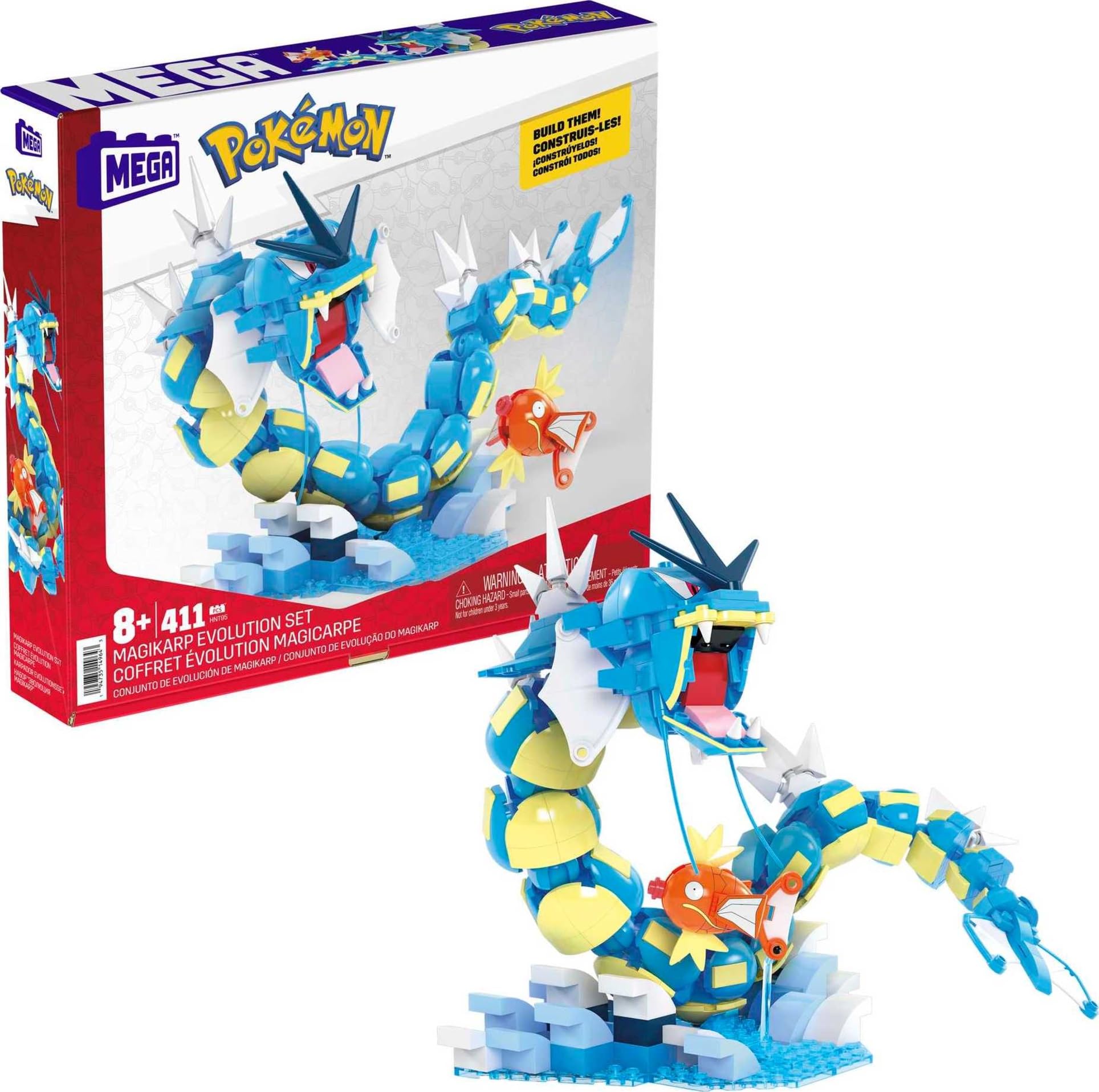 MEGA Pokémon Action Figure Building Toys Set for Kids, Magikarp Evolution Set, HNT95 - Edward Leonard Conroy Ltd