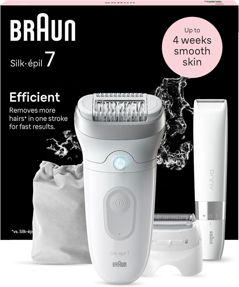 Braun Silk·épil 7 Epilator for Women, 7-441, White/Silver