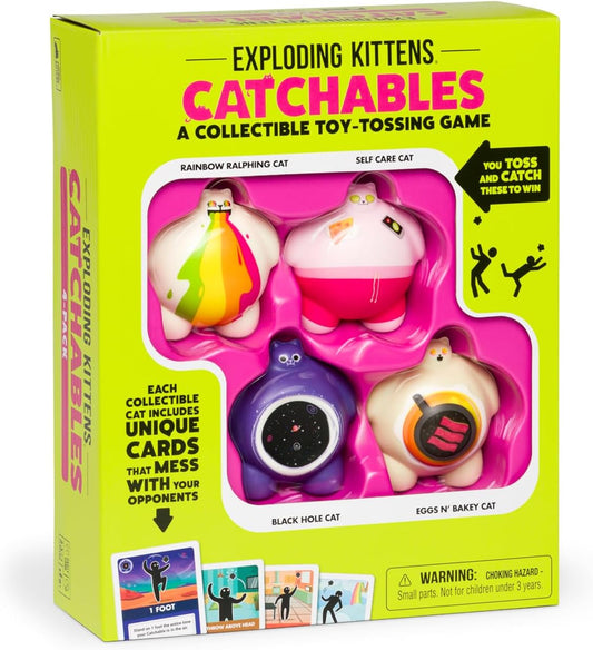 Exploding Kittens Catchables 4-Pack: Collectible Toy Tossing Games
