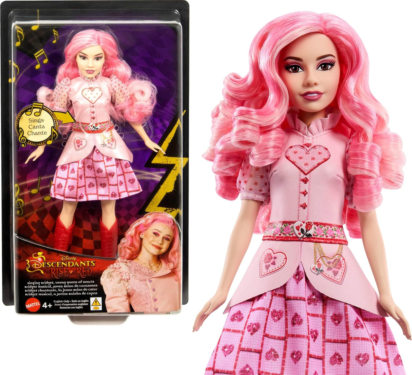 Disney Descendants Red Singing Bridget Young Queen of Hearts