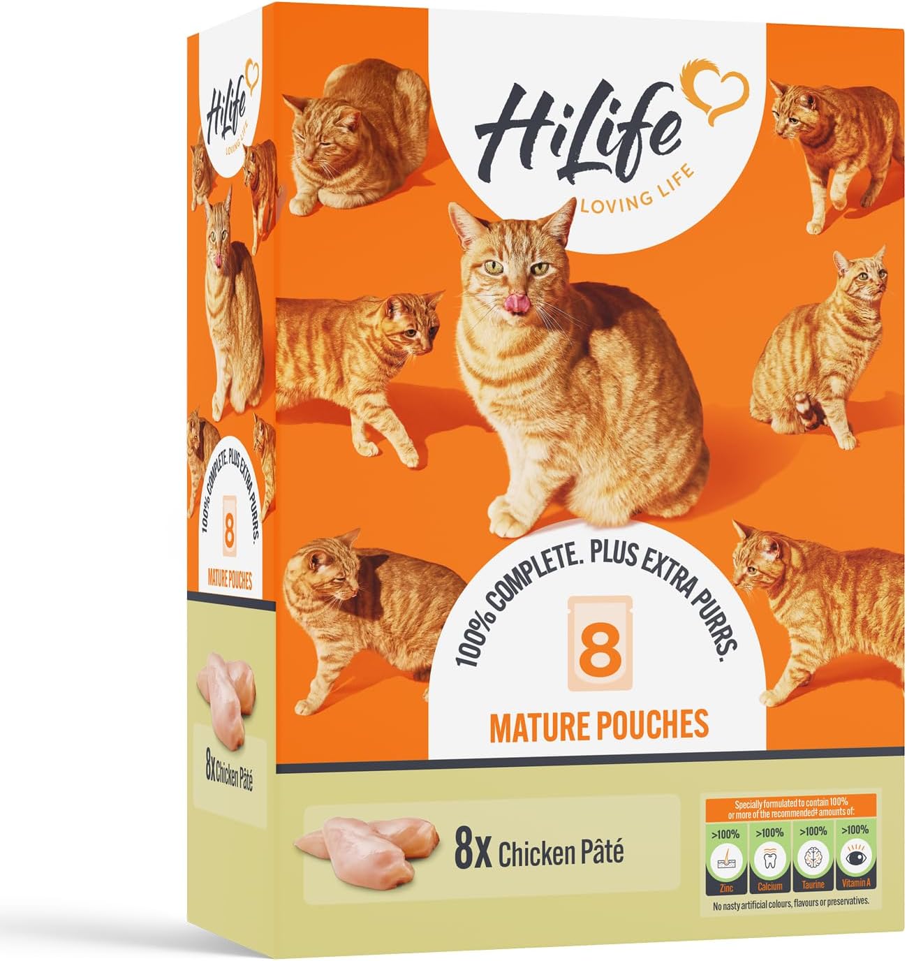HiLife Mature Cat Chicken Terrine Pouches 32x70g