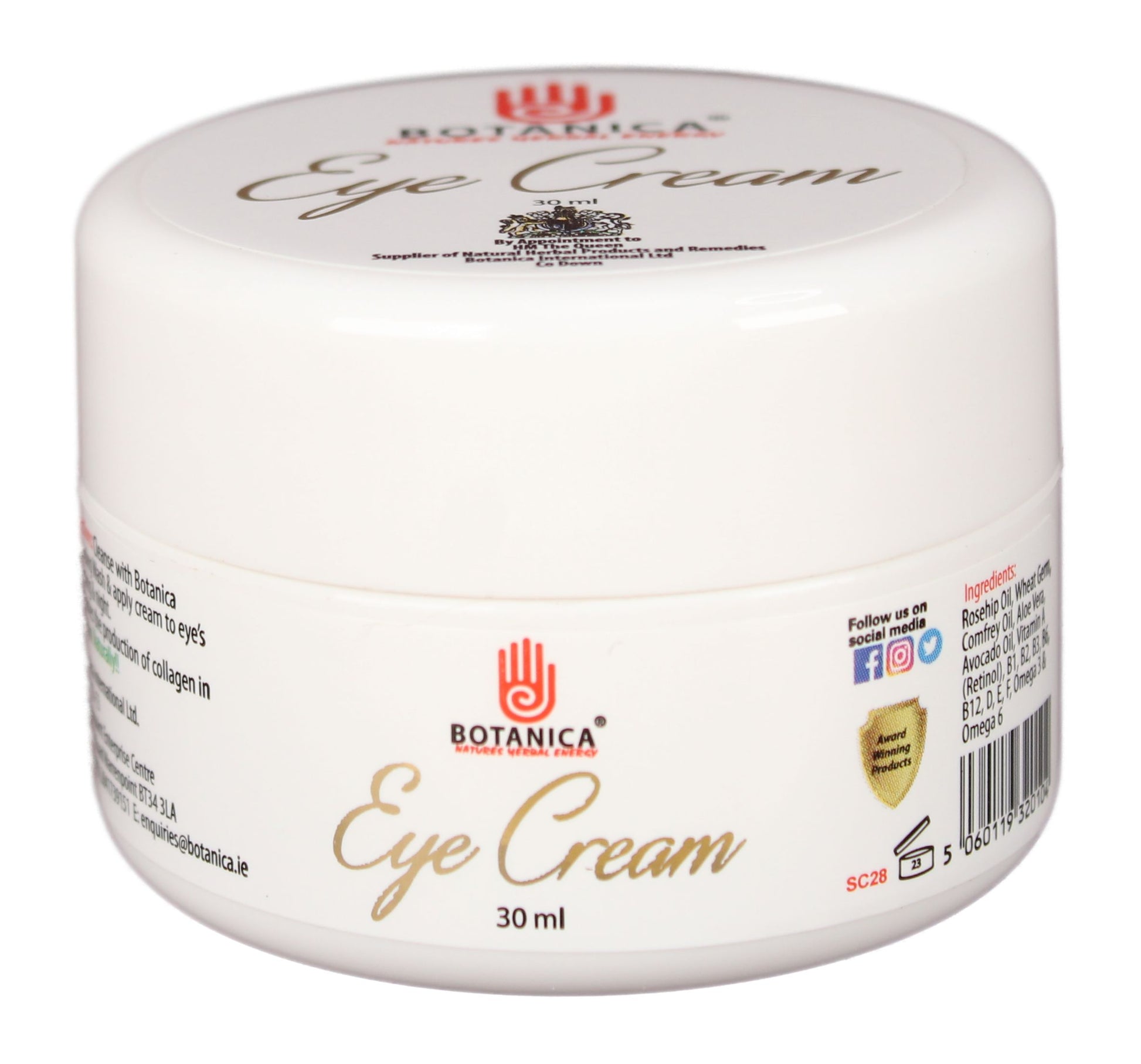 Botanica Eye Cream 30ml - Edward Leonard Conroy Ltd