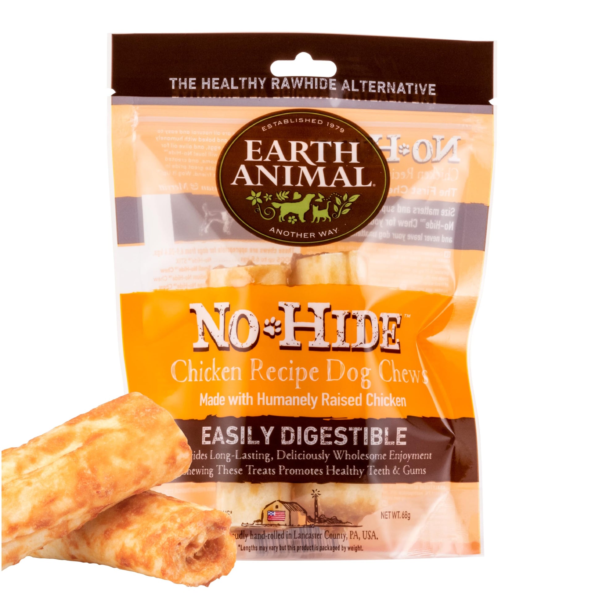 Earth Animal No Hide Chicken Small Chews, 68g (2pk)