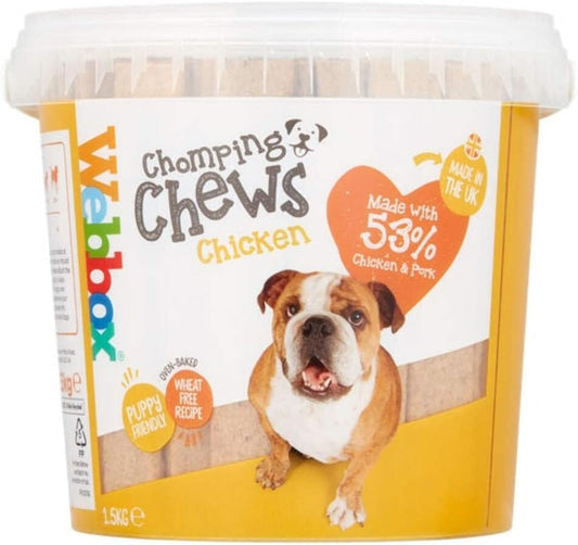Webbox Dog Chomping Chews, Chicken, 1.5kg