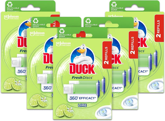 Duck Fresh Disc Refill Lime 36ml Twinpack - Pack of 5 - Edward Leonard Conroy Ltd