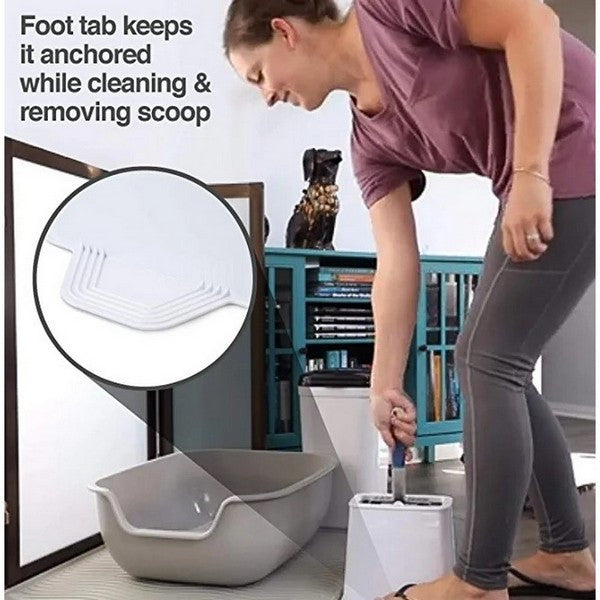 PetFusion Litter Scoop Holder and Cleaner | Hygienic Cat Litter Scoop Storage & Cleaning System