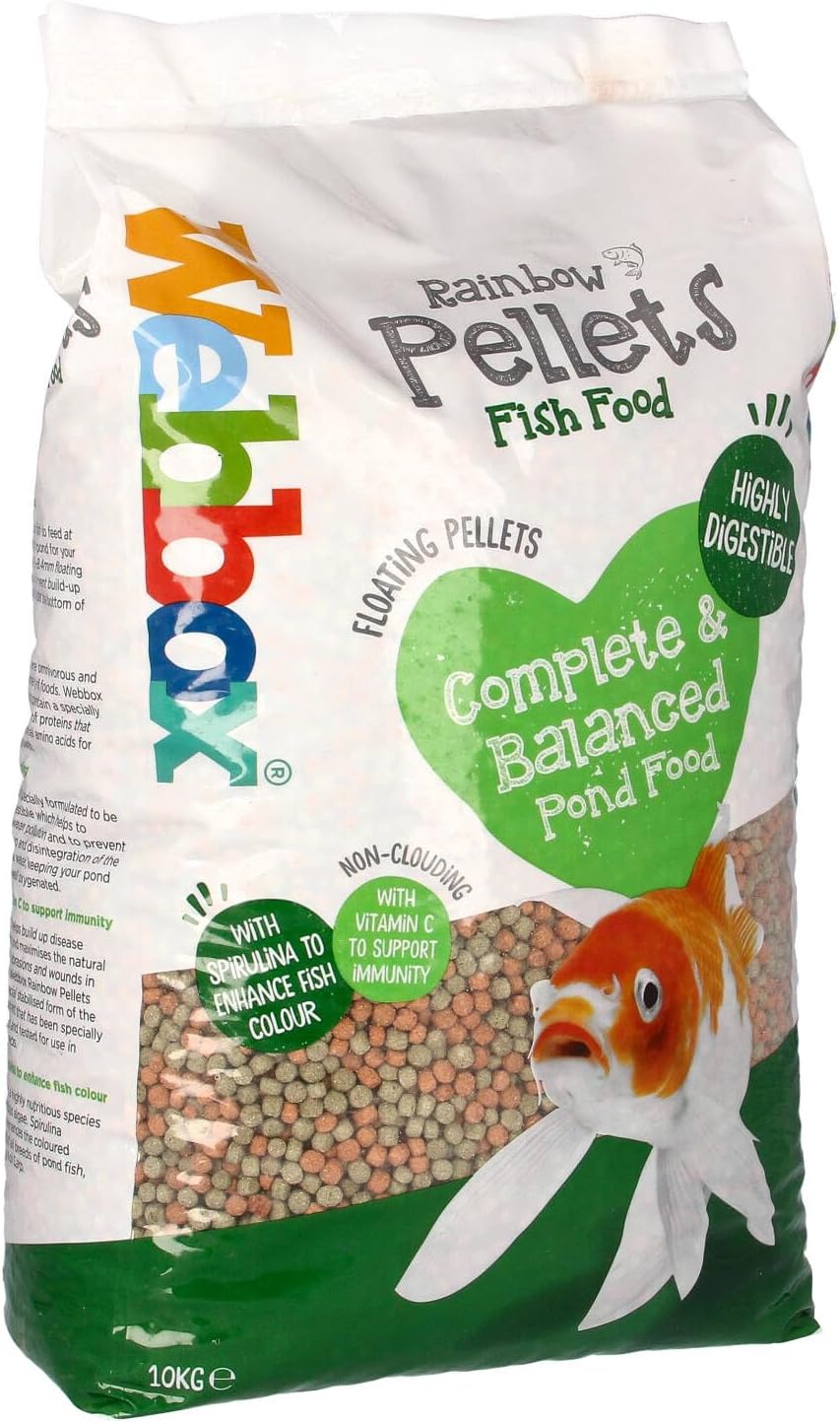 Webbox Complete Rainbow Mixed Pond Pellets Fish Food, 10 kg