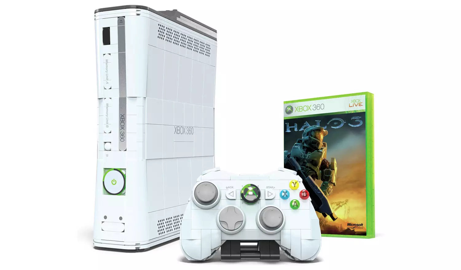 MEGA Microsoft Xbox 360 Collector Building Set 1342 Pieces | Xbox Replica Building Kit for Collectors