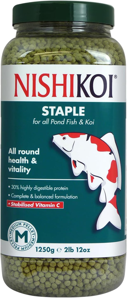 Nishikoi Staple Koi Fish Food, 1250g – Complete Koi Food Pellets