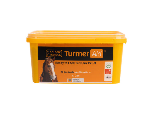 The Golden Paste Company TurmerAid Complete Turmeric Pellet Horse Supplement 2kg - Edward Leonard Conroy Ltd