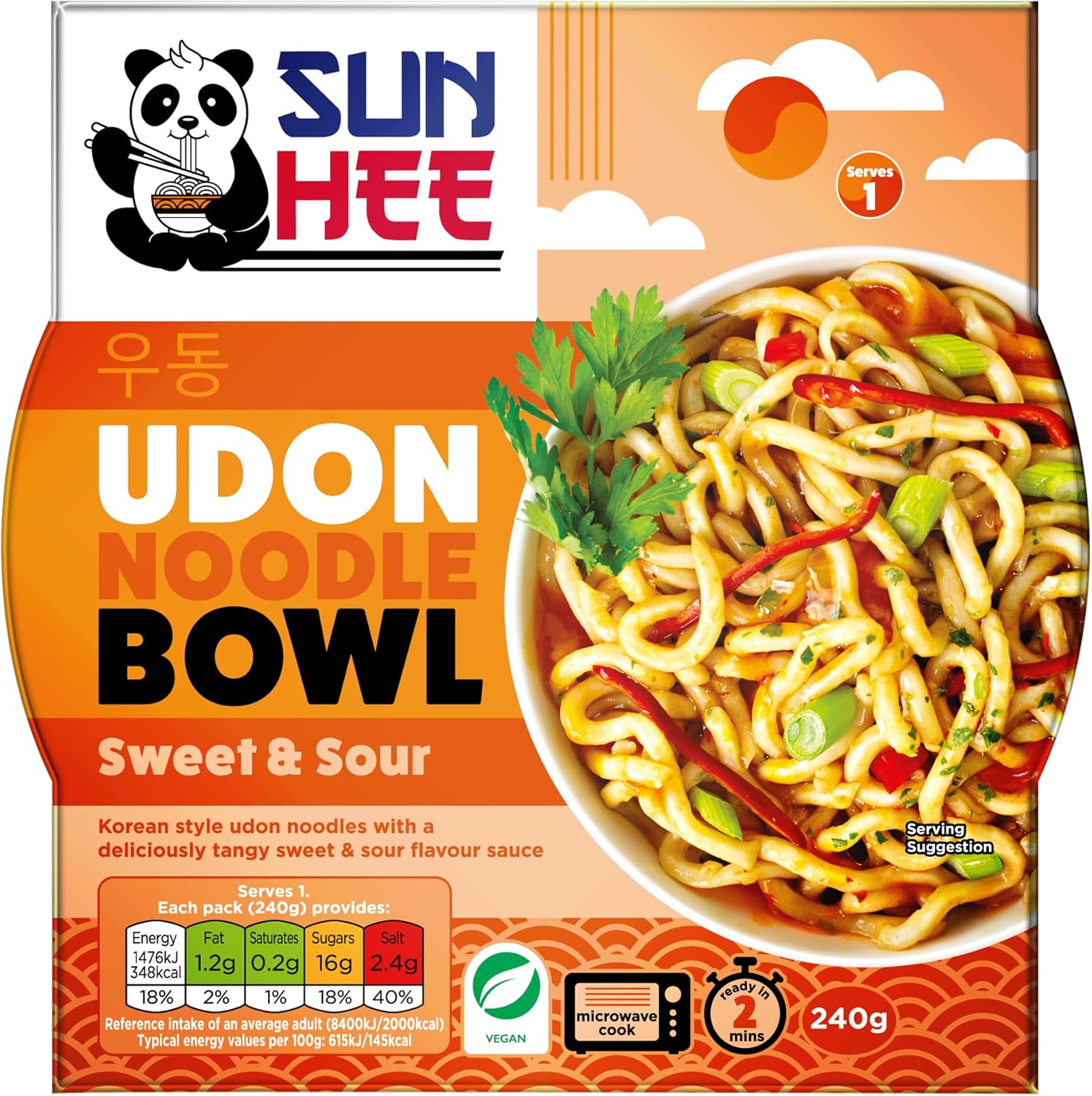 Sun Hee Sweet & Sour Udon Bowl (6x240g)