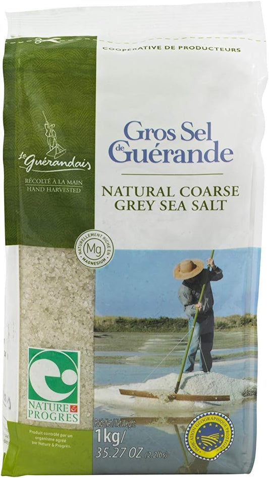 Le Guerandais Celtic Coarse Grey Sea Salt 1kg (Pack of 3)
