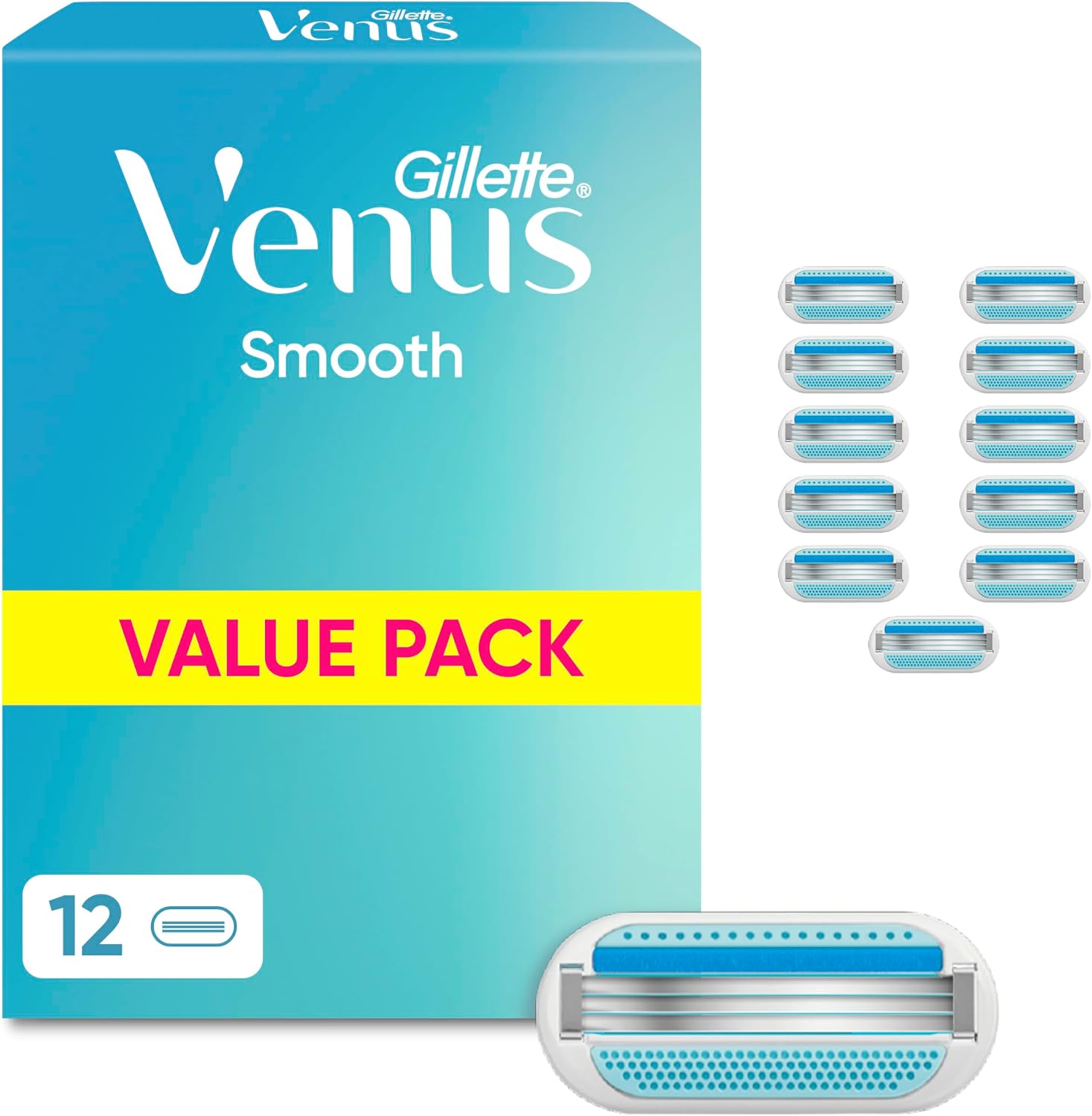 Gillette Venus Smooth Razor Blades 12ct