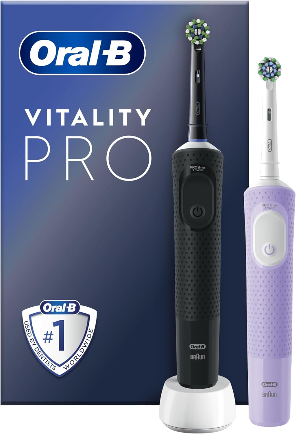 Oral-B Vitality Pro 2x Electric Toothbrushes For Adults, Lack & Purple