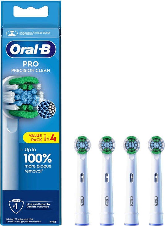 Oral-B Pro Precision Clean Electric Toothbrush Head, Pack of 4, White