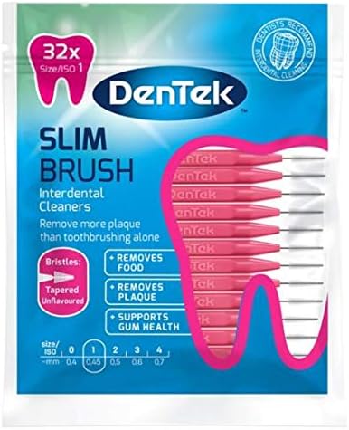 DenTek Slim Brush Interdental Cleaners Iso1 (0.45mm) x32 - Edward Leonard Conroy Ltd