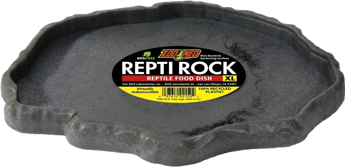 Zoo Med FD-50 Repti Rock Feed Dish, XL - Assorted Colours