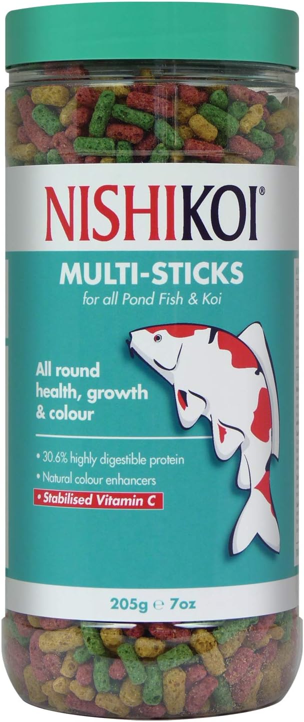 Nishikoi Multi-Sticks Complete Fish Food for Koi and Pond Fish - 205g