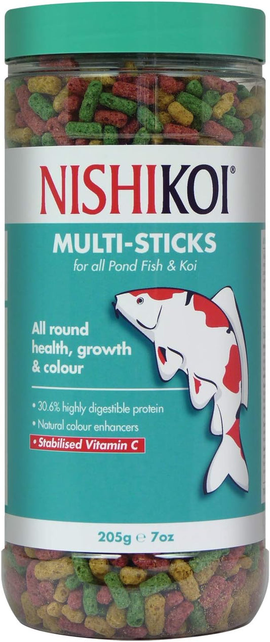 Nishikoi Multi-Sticks Complete Fish Food for Koi and Pond Fish - 205g