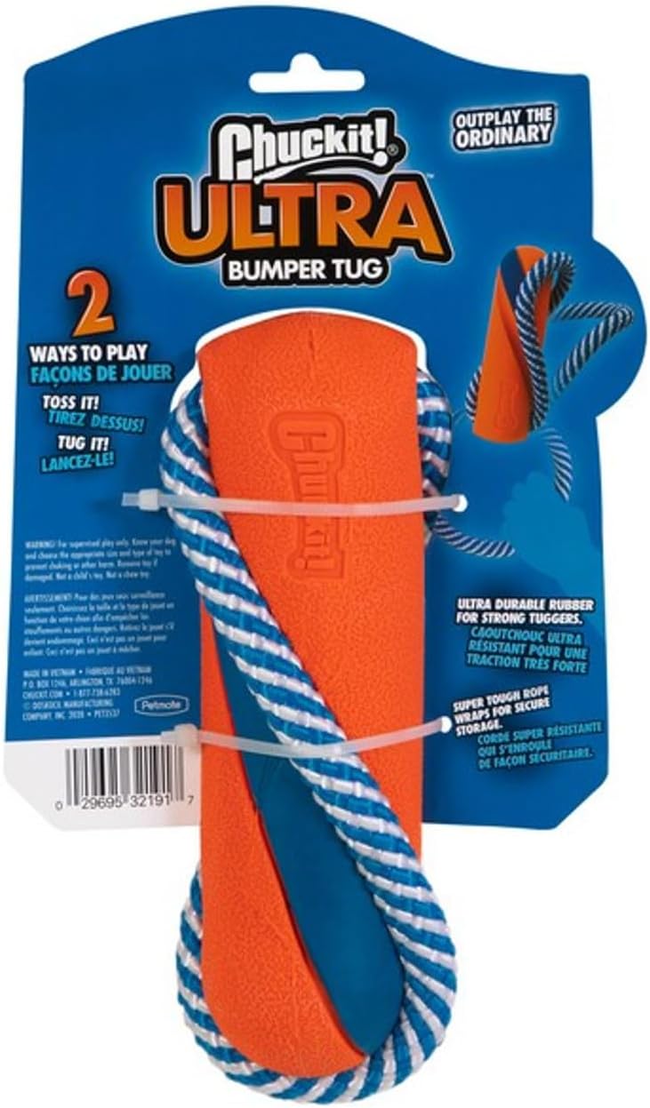 Chuckit! Ultra Bumper Tug Dog Toy | Interactive Tug & Fetch Toy