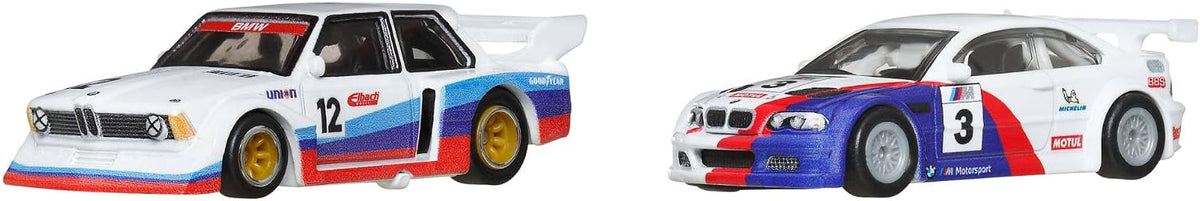 Hot Wheels Premium Car Culture BMW Race Cars 2-Pack | 1:64 Scale Die-Cast Vehicles (JBK99)