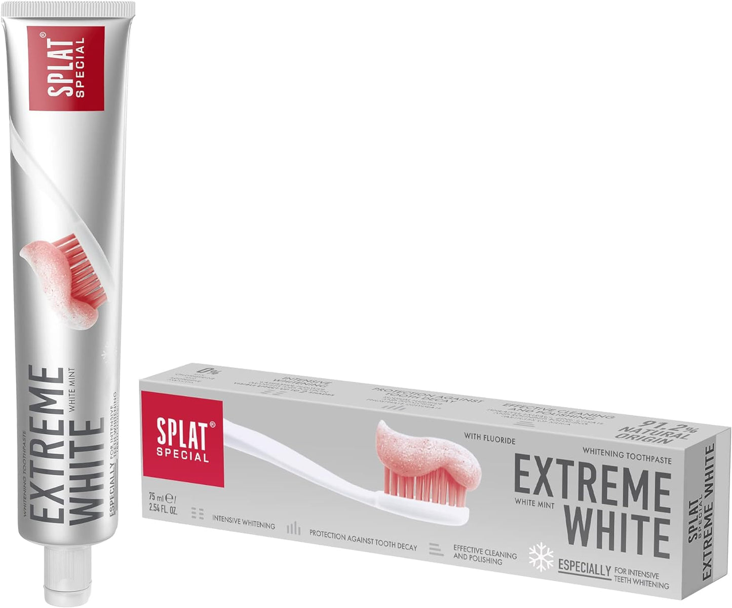 Splat Extreme White Toothpaste 75ml - BBE 09/2024 - Edward Leonard Conroy Ltd