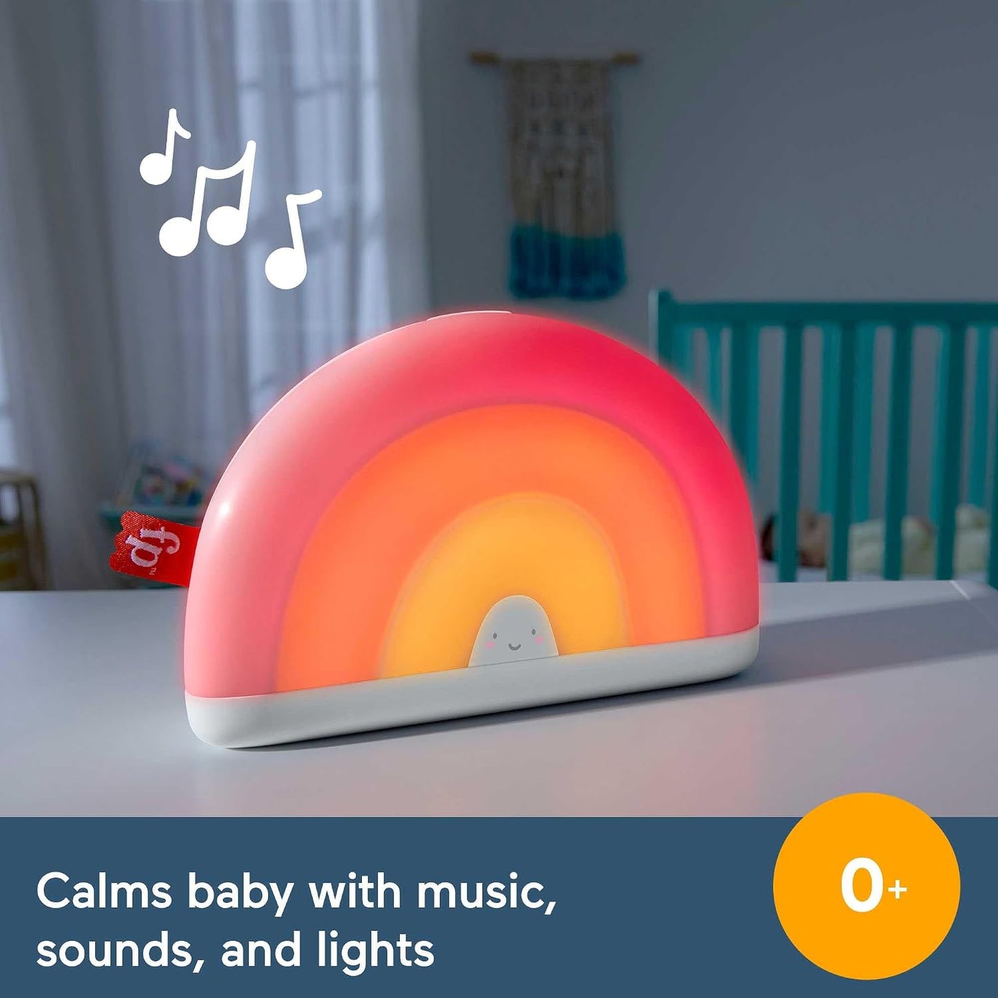 Fisher-Price Soothe & Glow Rainbow Sound Machine | Nursery Light & Sleep Aid