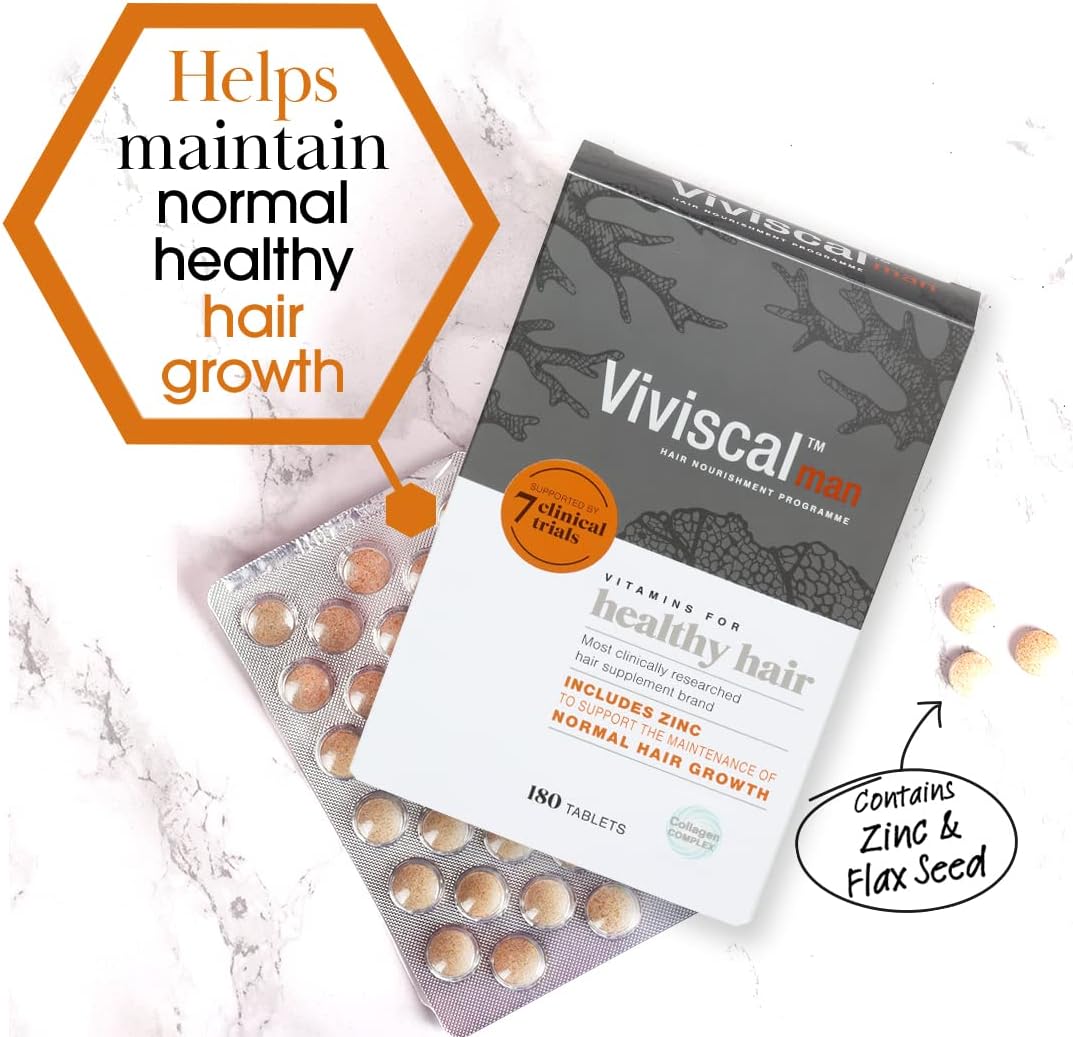 Viviscal Man Hair Growth Supplements 180 Tablets | Clearance - BBE 31/05/2024