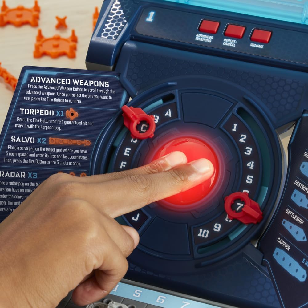 Hasbro Gaming Electronic Battleship Reloaded Board Game, Naval Combat Strategy Game