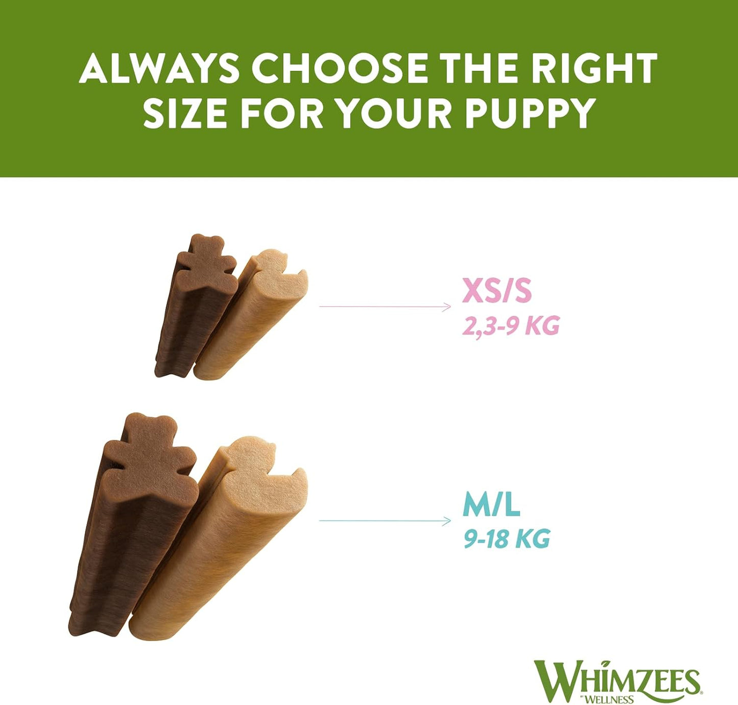 Whimzees XS/S Puppy Dental Chews - 28 Pack