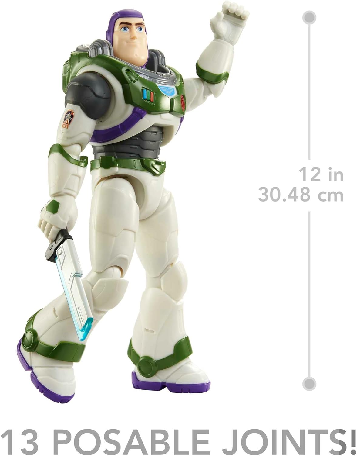 Disney Pixar Laser Blade Buzz Lightyear 12" Action Figure Toy with Lights & Sounds