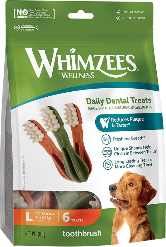 Whimzees Toothbrush Large 150mm (6Pk)