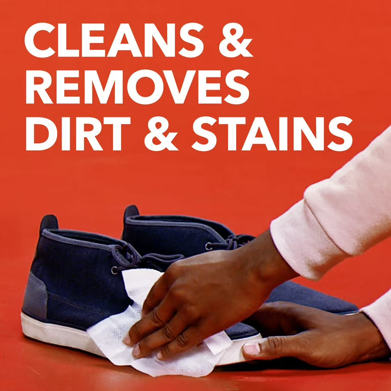 KIWI Trainer & Shoe Cleaning Wipes (Pack of 4 Individual Wipes) | Quick Cleaning Wipes for Trainers, Shoes & Footwear