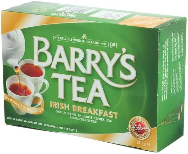 Barry’s Tea Irish Breakfast 80 Tea Bags 250g | Strong Traditional Irish Breakfast Tea