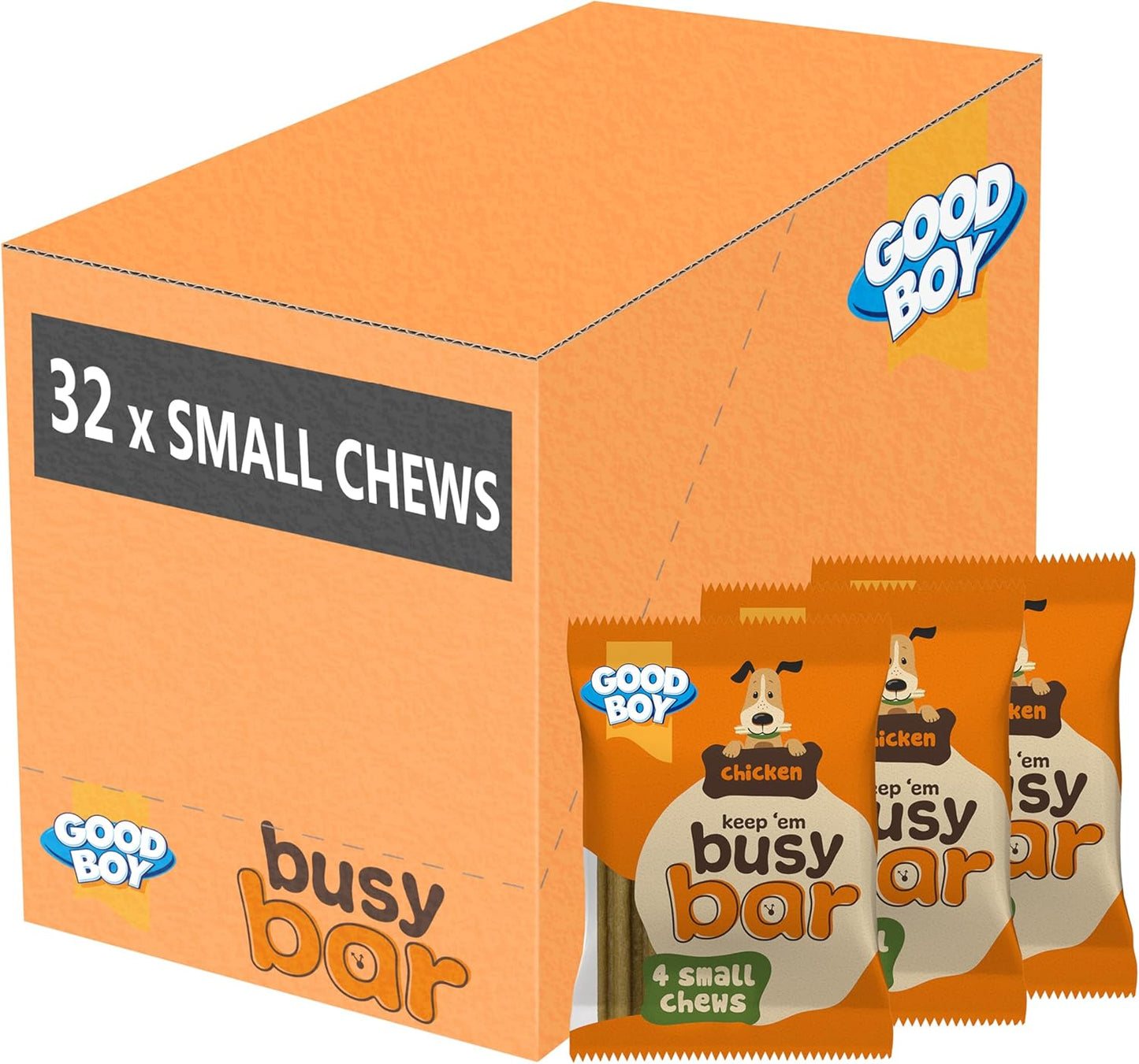 Good Boy Busy Bar Chicken Small Chew - Bulk Box - 32 Pack