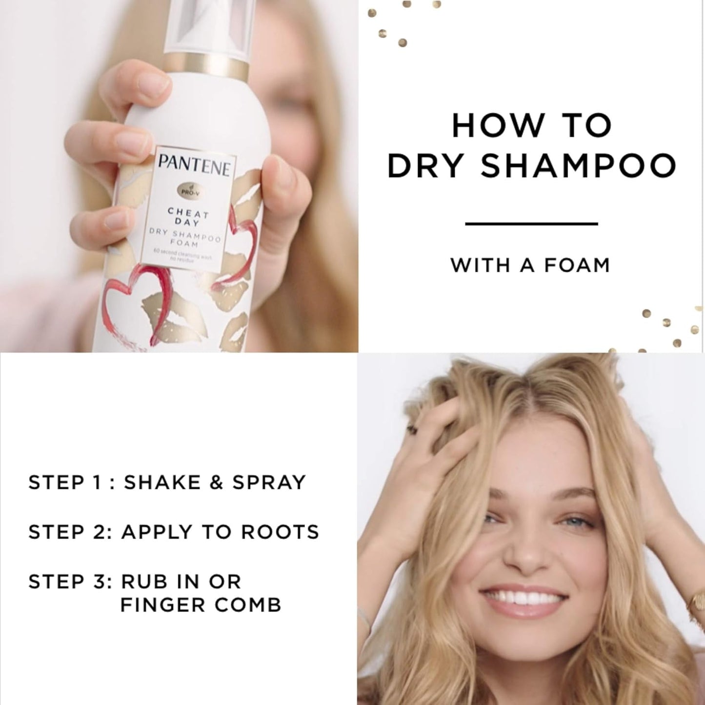Pantene Waterless Cheat Day Dry Shampoo Foam