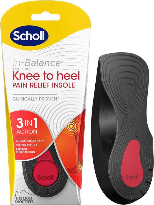 Scholl Orthotic Knee to Heel Pain Relief Insoles, UK 4.5-6.5, 1 Pair - Edward Leonard Conroy Ltd